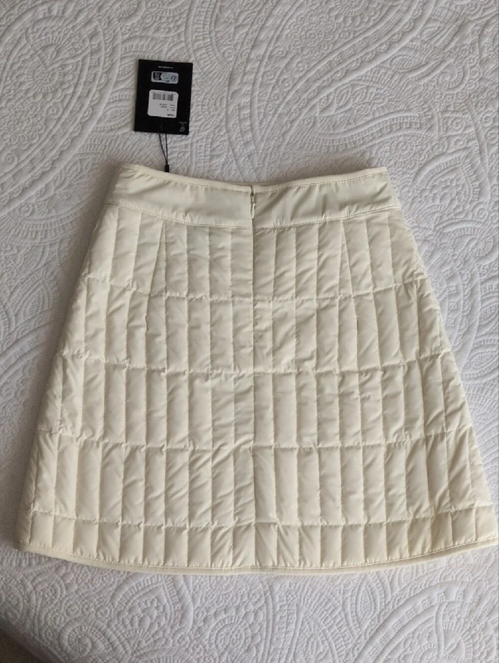 Mackage Tilda Quilted Cream A-Line Skirt